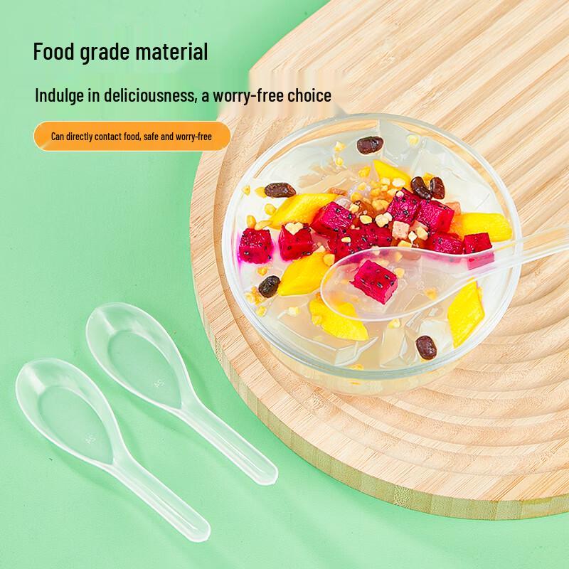 YOUAO Disposable Clear Plastic Spoons