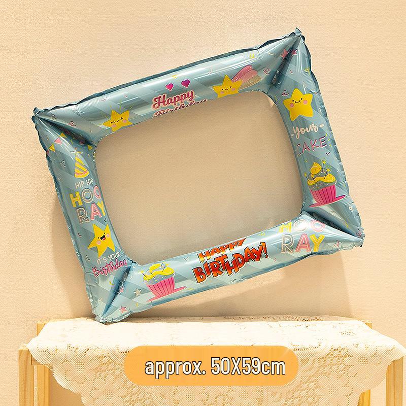 Birthday Photo Frame & Balloon Picnic Party Props Set