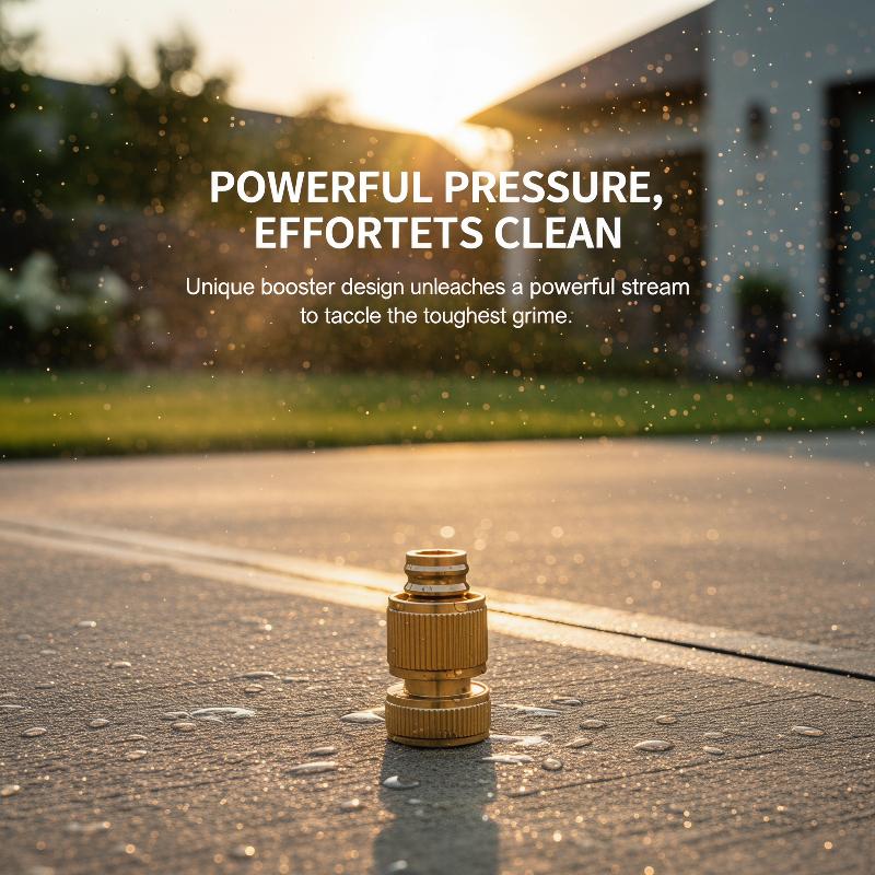 High Pressure Brass Water Gun 1 Set Spray Nozzle Direct Spray Quick Connector for Cleaning Garden Tools