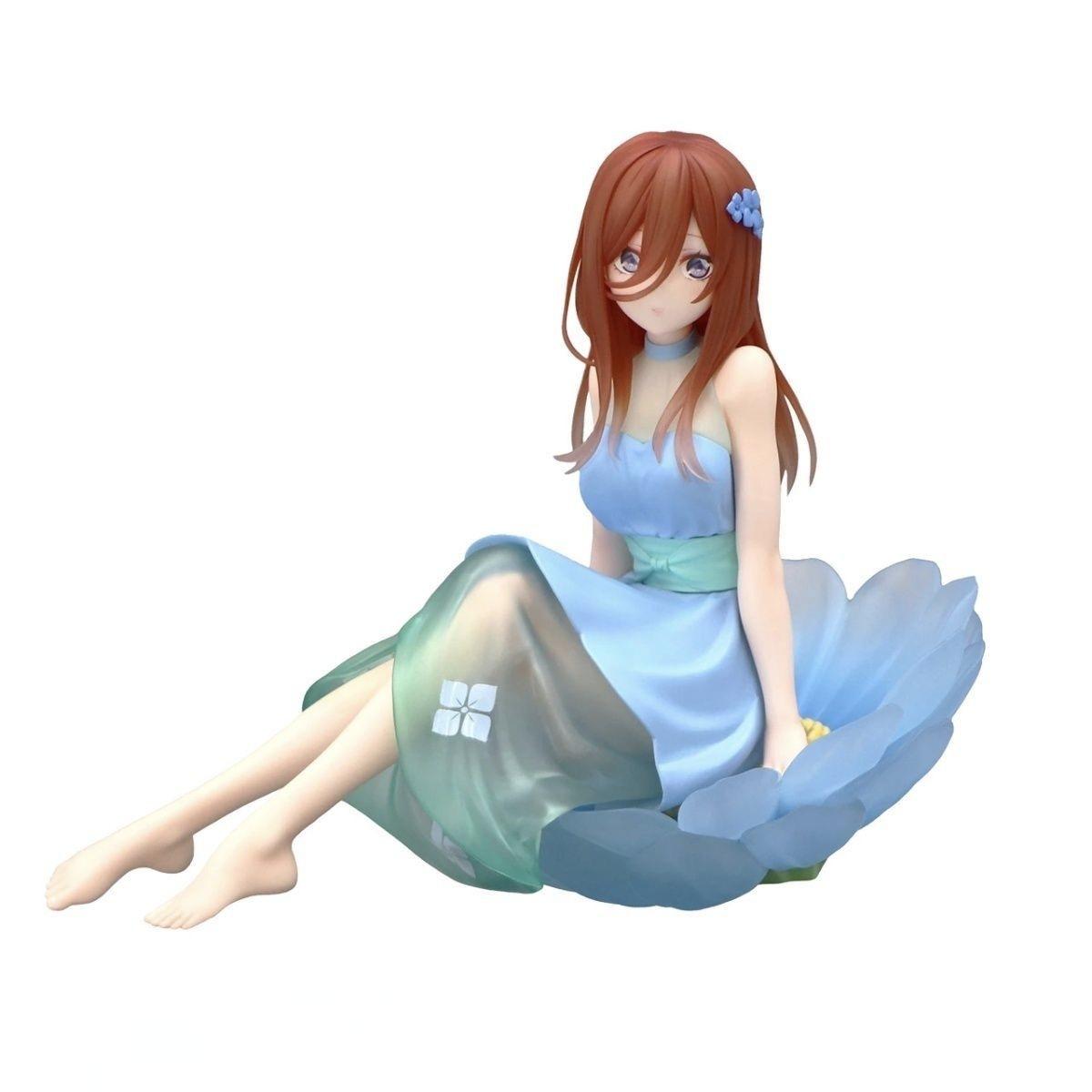 

12cm Quintessential Quintuplets Nakano Miku Lotus Anime Handmade Action Figure Desktop Decoration