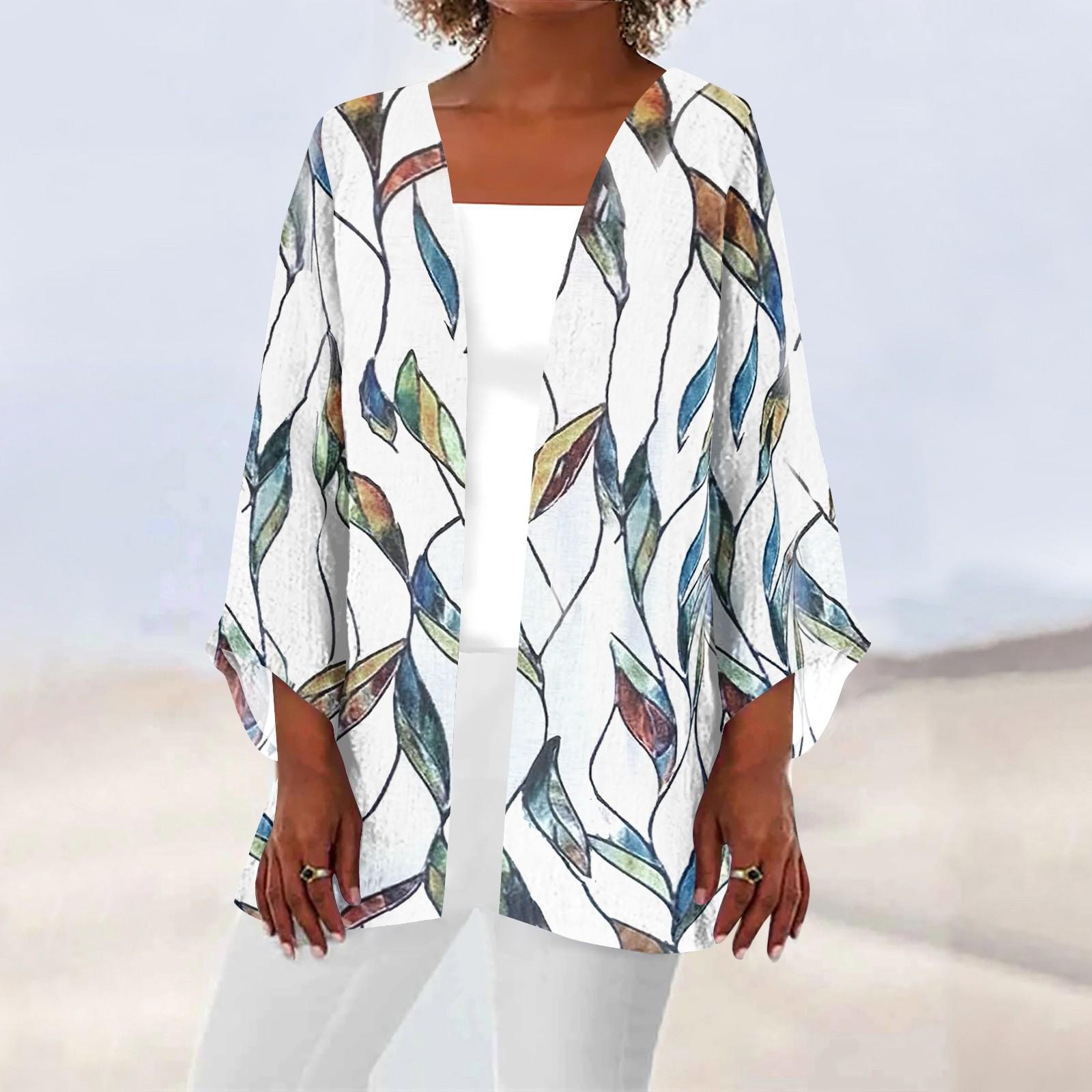 Женская повседневная модная легкая куртка средней длины с принтом — фото 11