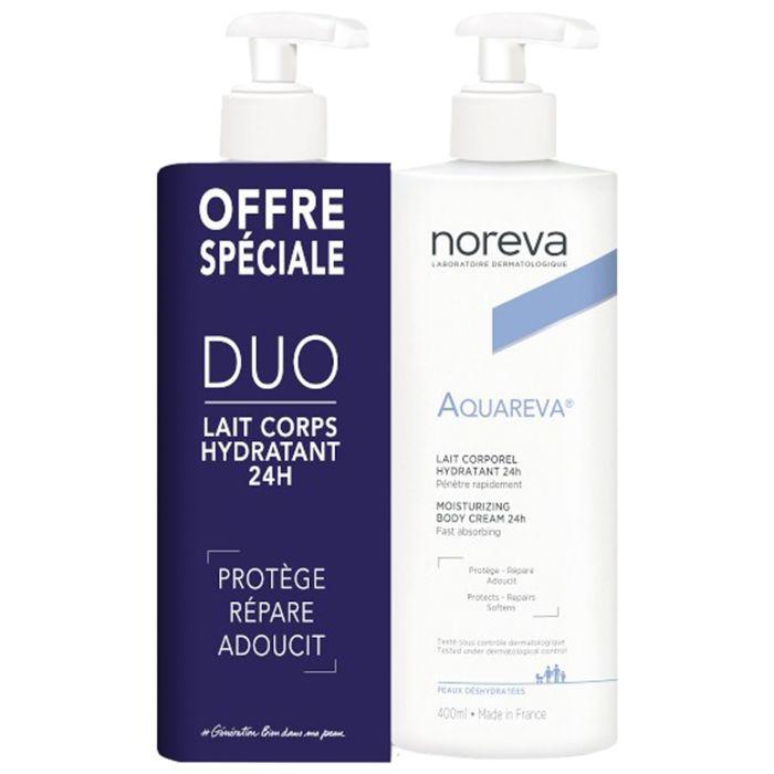Lait Corporel - Noreva - Aquareva - Hydratant 24h - Lot De 2 X 400ml - Sans Phénoxyéthanol