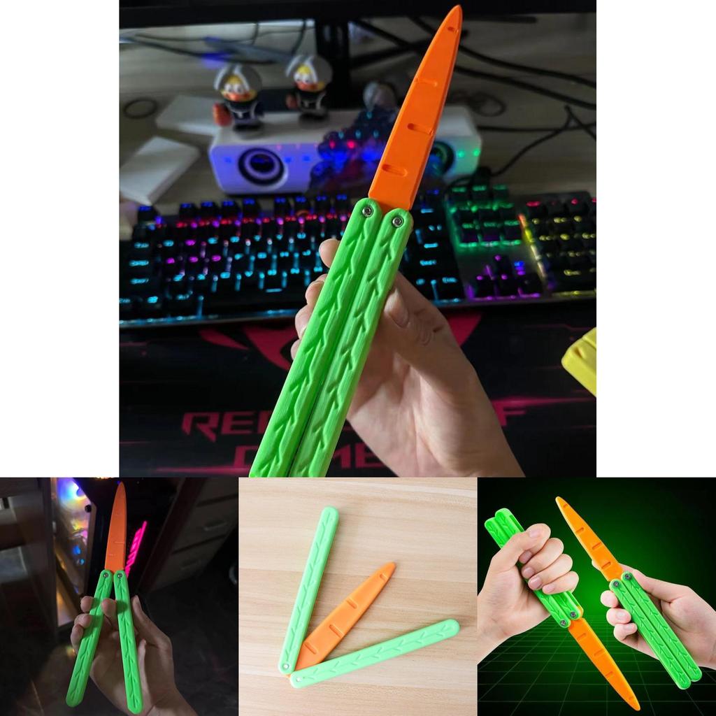 Nachtleuchtende Karotte Schwerkraft 3D Kreatives Extra Großes Schmetterlingsspielzeug zum Stressabbau