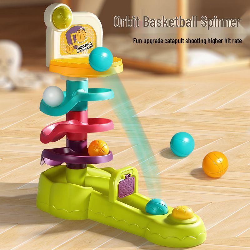 

Guyu Kids Spinning Track Toy: Educational Basketball & Rolling Balls Set for Toddlers