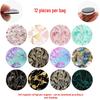 Patchwork Geometric Marble Glass Sticker Magnet for Refrigerator Decoration