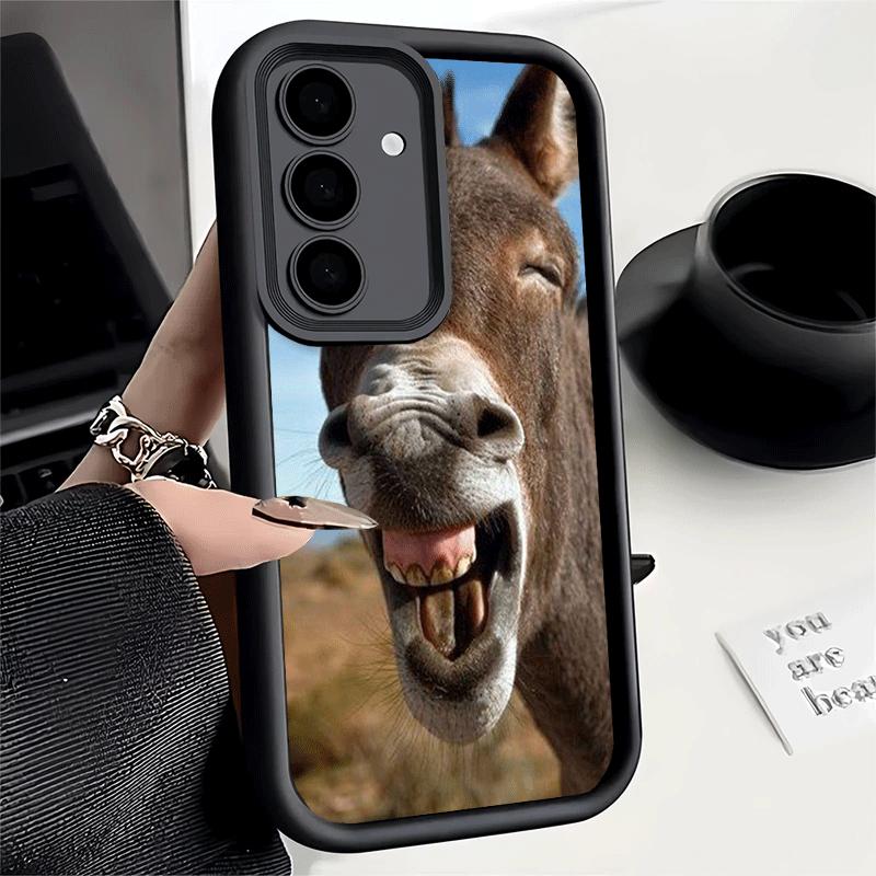 Phone Case for Samsung Galaxy S26 S25 Ultra S24 FE Funny Donkey Animal Shell S23 Plus S22 + S21 S20 5G Soft Silicone Funda