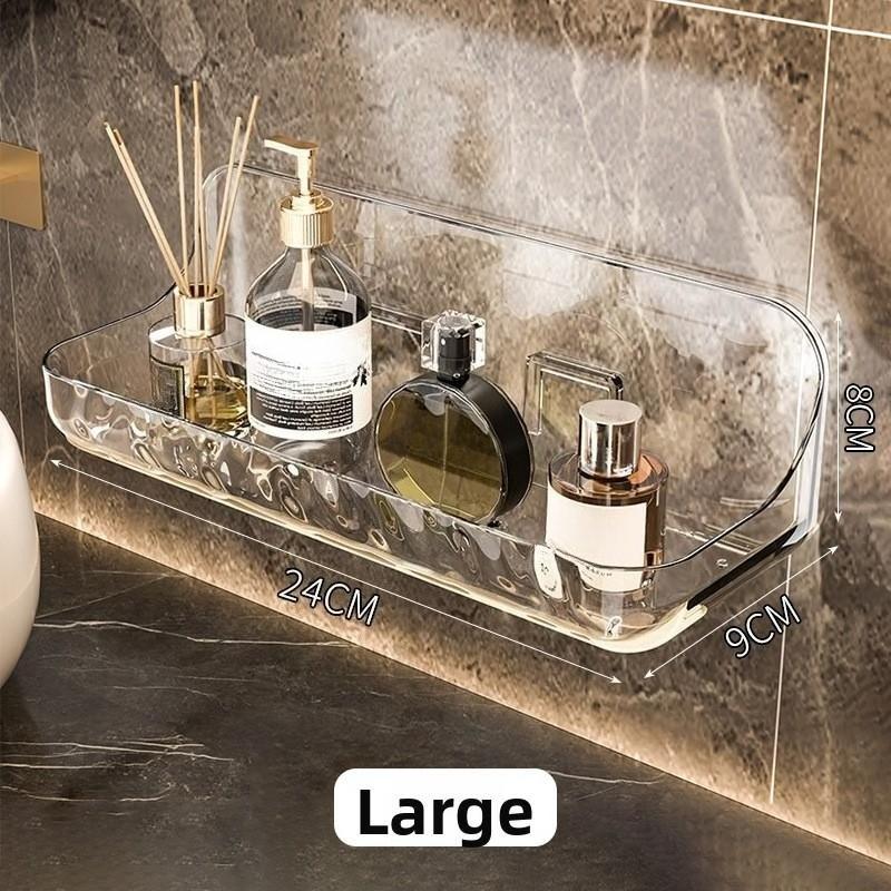 Acryl Badezimmer Wandmontiertes Aufbewahrungsregal für Kosmetik Modern Schlichter Stil