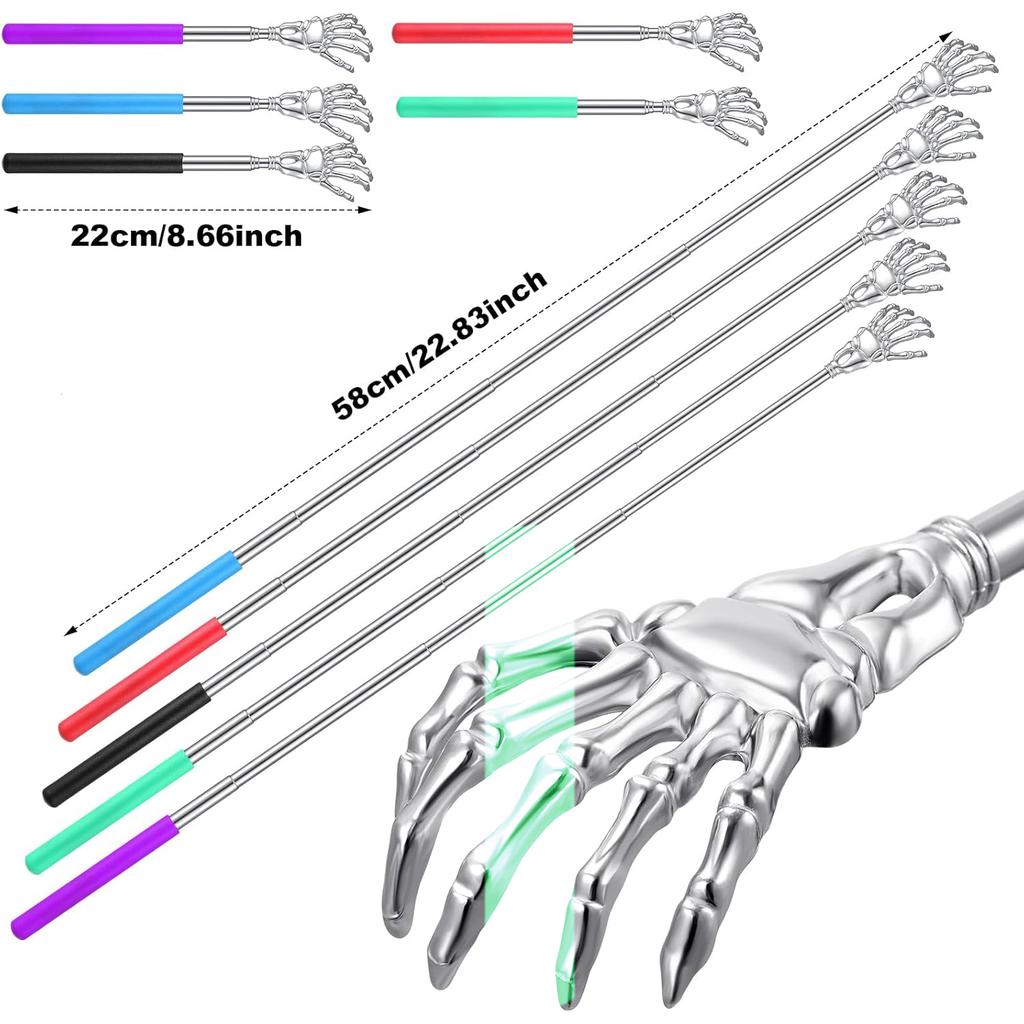 Extendable Telescoping Back Scratchers Long Reach Metal Claws Portable Handheld Backslapper for Ultimate Relaxation