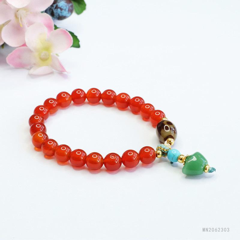 2026 Ximang Red Agate Bracelet Tibet Beads Chalcedony Diy Tassel Factory  Generation S2062303