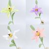 2025 Lily Crochet Flowers Creative Lily Crochet Flower Bouquet Kintted Plant Wedding Decor Table Home Decor Gift
