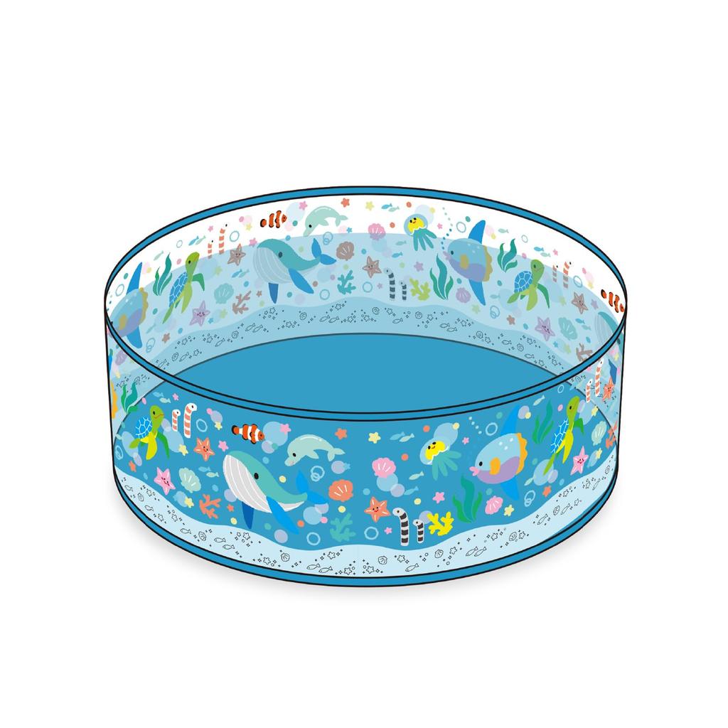 KAYOTOYS Vinyl No Air Pump Quickly Spread Out and Use As a Home Pool for for and Water Play 90 X 25 Pool, Required, Gardens, Foldable, Children,