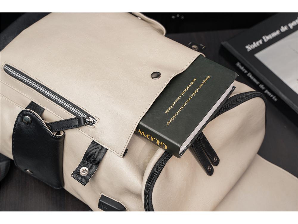 Herren Lederrucksack: Trendiger lässiger Reise- und Schulrucksack für Studenten