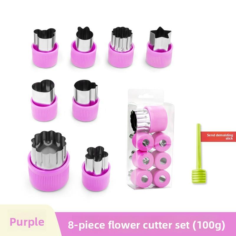 Household Kitchen Mold Set Baby Complementary Food Butterfly Noodle Mold Fruit and Vegetable Cutting Mold Stainless Steel Biscuit Embossing Mold