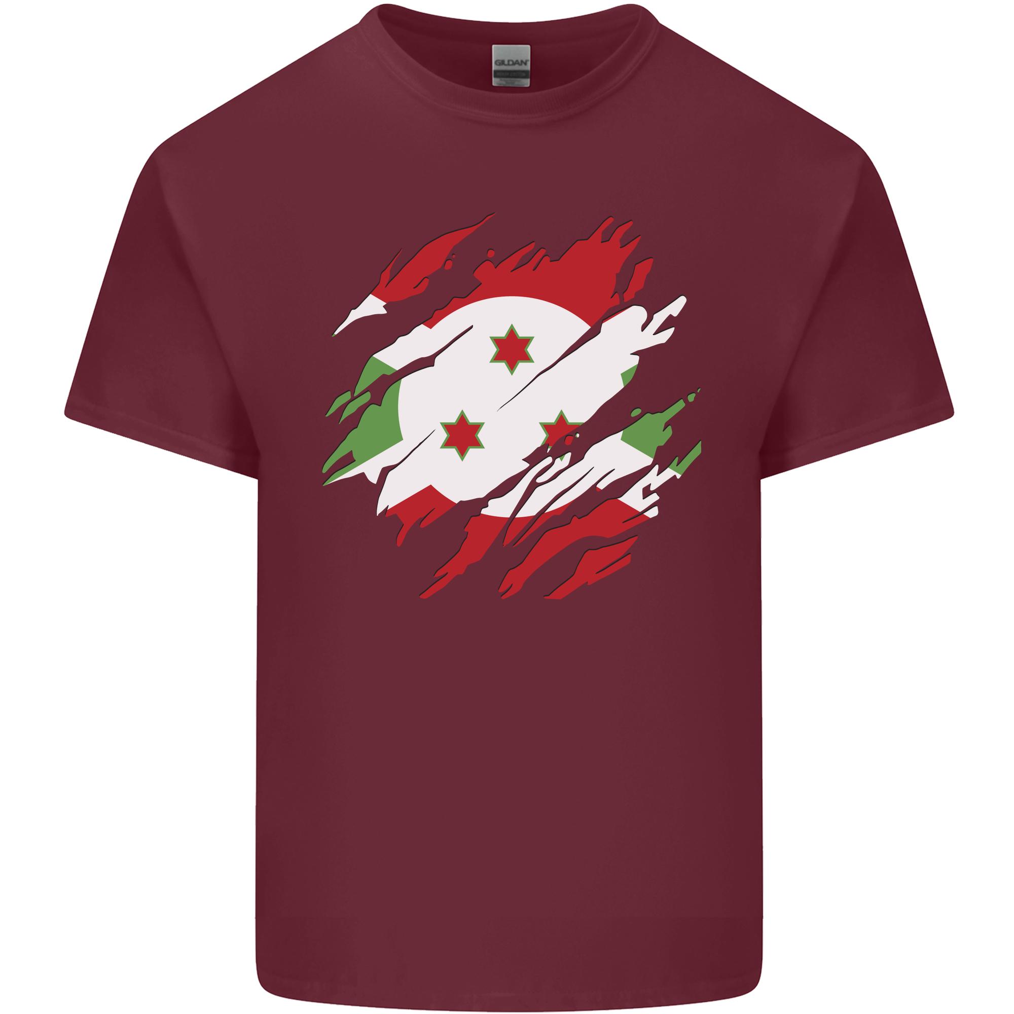 Torn Burundi Flag Burundians Day Football Unisexs Light Cotton TShirt S