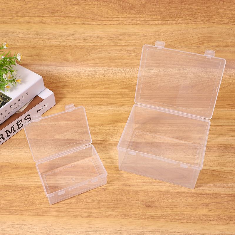 Transparent Rectangle Storage Box for Toy Parts, Stationery, or Food