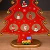 Wooden Christmas Tree Desktop Ornament DIY Mini Christmas Tree Decorations Window Display Ornament Adornos Navideños