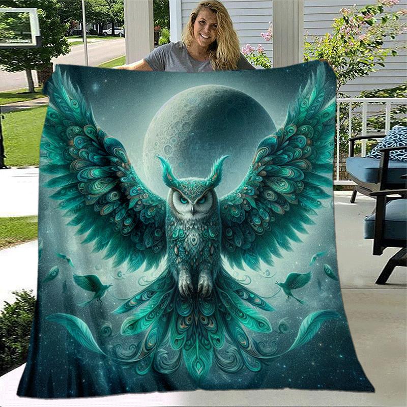 1pc Eagle Printing Lightweight Flannel Blanket, Comfortable and Warm Blanket, for Camping Sofa Bed and Couch Office, Suitable for Gift Blanke