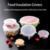 6Pcs Silicone Food Covers Bowl Lids Kitchen Gadgets Strong Stability Dust-proof Fresh-keeping Food Grade Multifunction Flexible Insulation Covers
