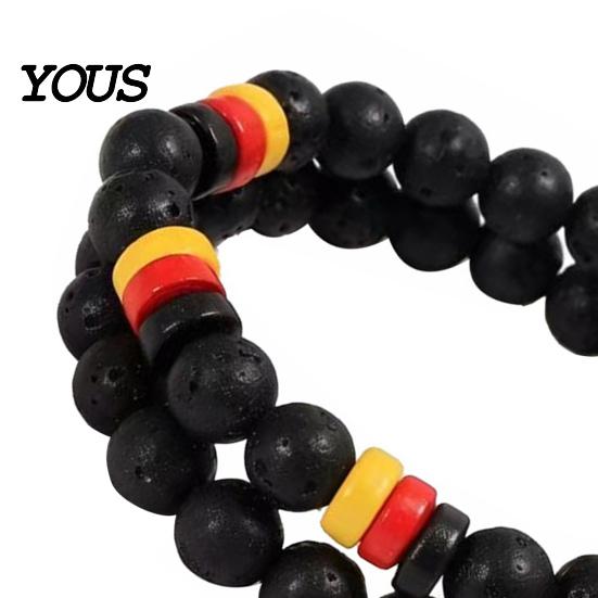 Versatile Fashion Accessories for Men Natural Obsidian Stone Bracelet Men, 8mm Rock Beaded Simple Wrist Decor Stretch Bracelet, Stackable Elastic
