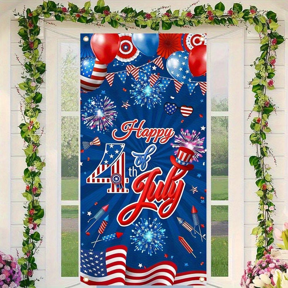 Patriotic Festival Door Banner: Polyester Hanging Flag Decoration