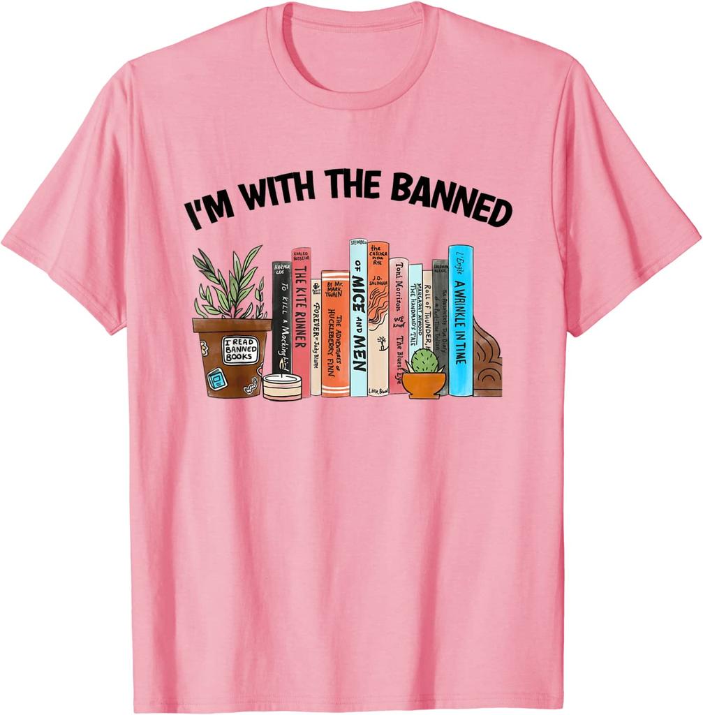 I'm with The Banned Books I Read Banned Books Lovers T-Shirt Avid Reader Clothes Librarian Graphic Tee Tops Life Style Gifts