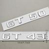 3D ABS Chromowane Litery Logo Samochodowe GT43 GT50 GT53 GT63 Odznaka Emblemat Naklejka Dla Mercedes Benz AMG Seria GT Akcesoria do Oznaczania Tyłu
