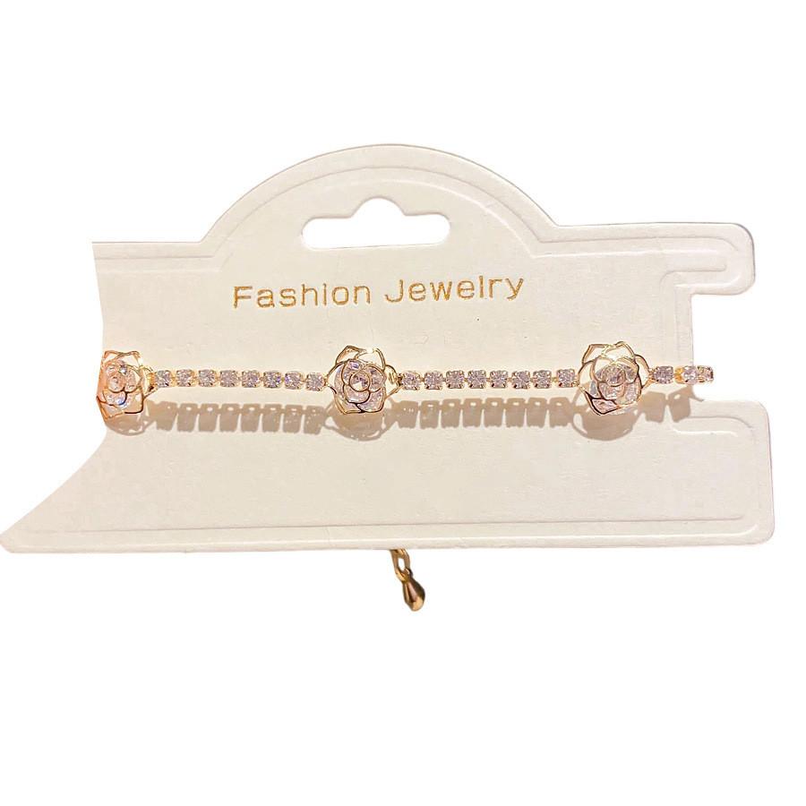 Elegant Zircon Flower Hollow Bracelet For Women With Fashionable Style And Gift Occasion