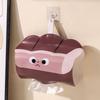 PU Leather Hanging Tissue Bag Cartoon Wall Hanging Tissue Holder Creative Napkin Dispenser  Bedside