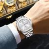 POEDAGAR Luxury Men Wristwatch Waterproof Luminous Week Date Casual Clock Stainless Steel Quartz Fashion Watches Reloj