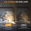 3-Colors 10 Brightness Adjustable Desk Lamp Eye Protection LED Home Office Clip-On Table Light Special Bedside Reading Lamp