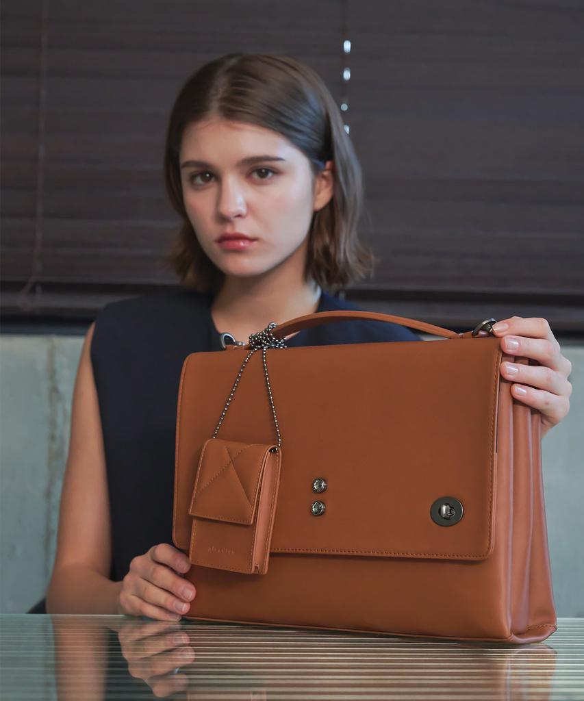 Plaadico Plaadico_S Satchel, Caramel Tan
