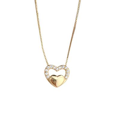 Collar con Charm de Corazón de Amor de Plata de Ley 925 para Mujer Cadena de Clavícula Minimalista Gargantilla Joyería para Boda