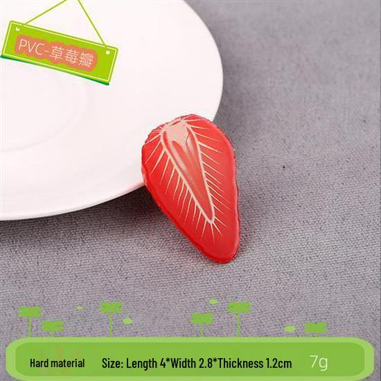 White Bionic Strawberry Fake Fruit Photography Prop - Plastic Decoration Toy