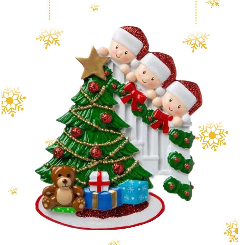 Family Christmas Ornament Christmas Tree Ornaments Family Decor DIY Name Pendants Christmas Tree Ornament Free