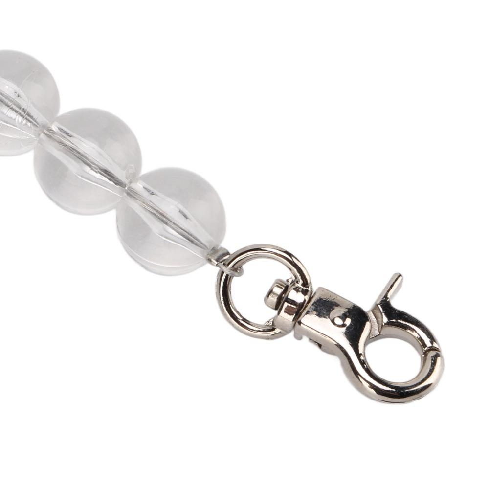2pcs Transparent Bag Chain Acrylic Beads Purse Chain Bead Assortments Bag Strap Wrist Strap