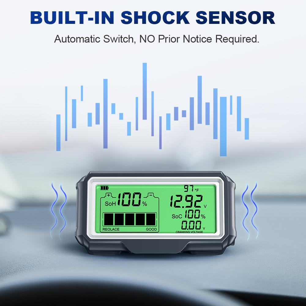 12V Battery Tester Battery Health Analyzer Charging Tester Tool ANCEL BM200 PRO 12V LED Car Battery Monitor Head-Up Display