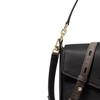 Neue MICHAEL KORS Sylvia Polyurethan mit Leder Umschlagtasche, Schultertasche, Umhängetasche, Handtasche Mittel Damen Schwarz 30F1GYLL6V-BLACK