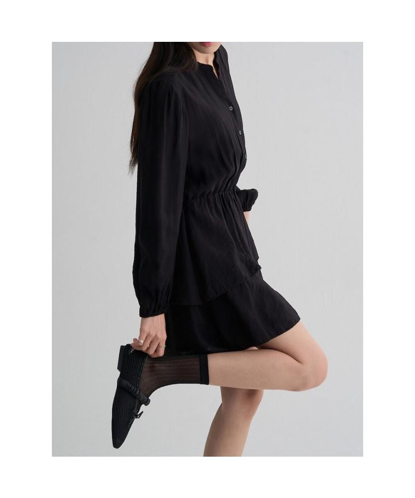 8SECONDS Long-Sleeved Mini Dress Black