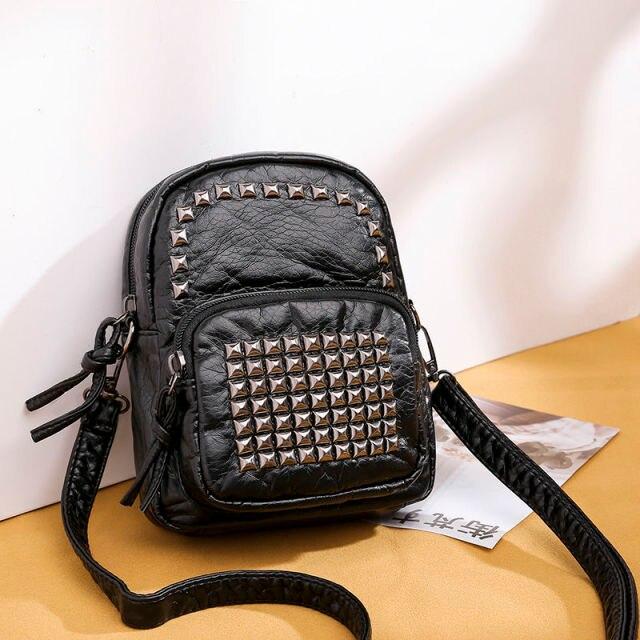 Women handbag Soft PU Leather Fashion Rivet bag Handbag with Shoulder Strap Crossbody Bag palm trees Women handbag Soft PU Leather Fashion Rivet bag Handbag with Shoulder Strap Crossbody Bag palm trees