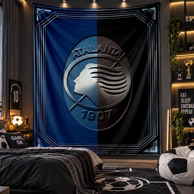 Wandbehang Tapisserie Atalanta FC Druckstoff für Wohnzimmer Schlafzimmer Heimdekoration