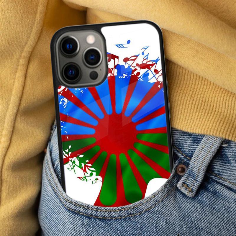 Gypsy Romani Roma Flag Soft Phone Case for iPhone 17 Air 16e Pro Max 15 Pro 13 14 Plus 11 12 MagSafe Magnetic Coque