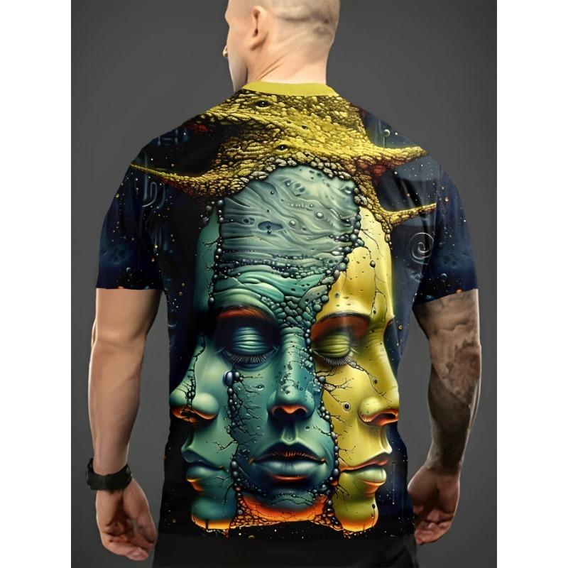 

Мужская забавная модная футболка с принтом, футболки с коротким рукавом, топы, 3D-принт, футболки с круглым вырезом, летняя повседневная мужская одежда XXS