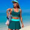 Dámské rychleschnoucí vysoce elastické dvoudílné dělené plavky Bikini pro plážové sporty