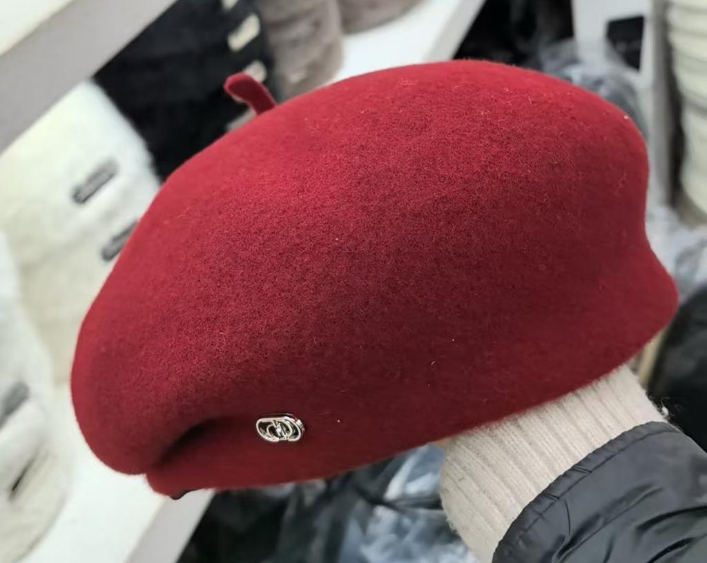 Beret autumn and winter hat women's foreign style fashionable literary and retro big head circumference versatile face small painter hat