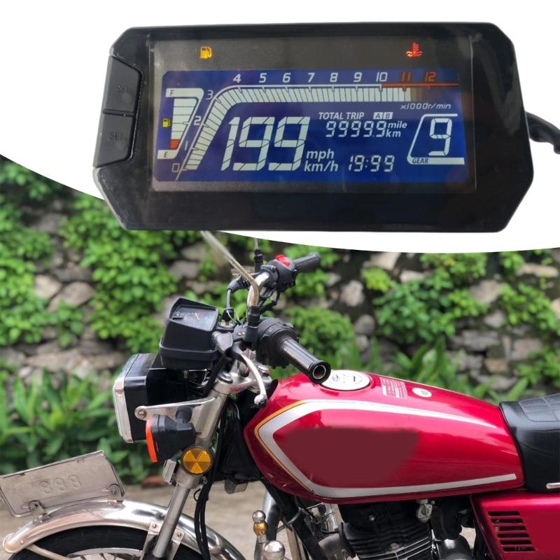 High Performances Motorcycle LCD Instrument Display with Adjustable Brightness Waterproof Motorbike Digital Dashboard
