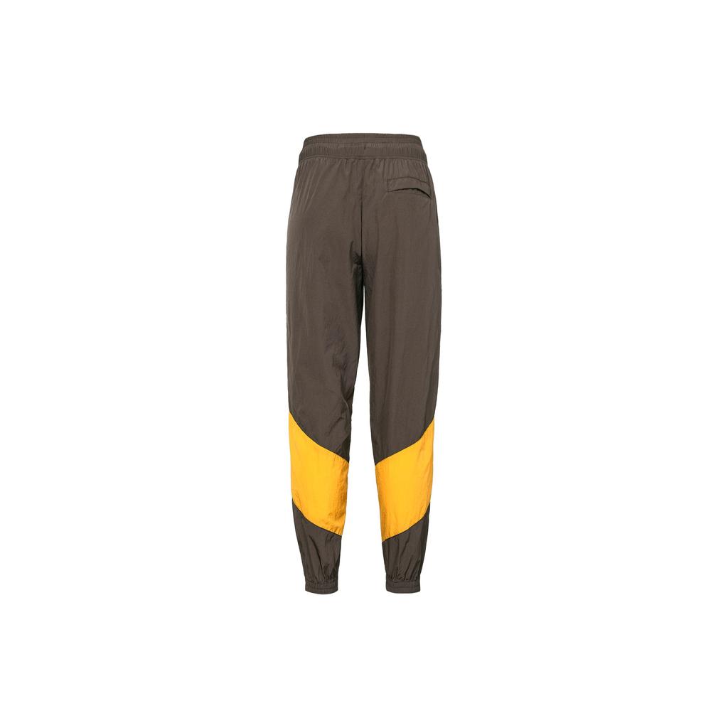 Nike Color Block Drawstring Cuffed Retro Sports Pants Women Bottoms Brown Yellow CV7804-041