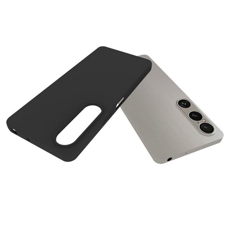 For Sony Xperia 1 VII TPU Case WANLONFENG MS Series Matte Back Cover with Tempered Glass (Big Hole Lens)