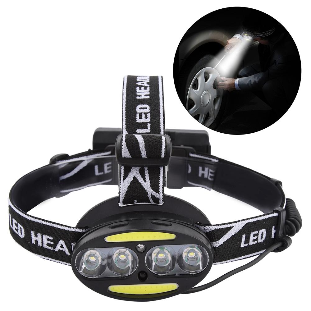 Zewnętrzna Nocna Lampa Czołowa LED COB T6 Indukcyjna Szperacz Regulowana Opaska Akcesorium