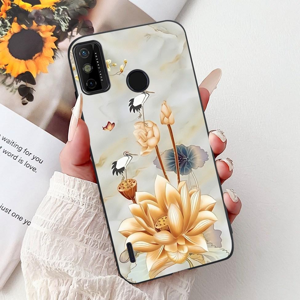For Tecno Spark 6 Go KE5j KE5k Case For Tecno Spark Go 2020 KE5S Cover Silicone Cute Fashion Flowers Funny Painted Back Cover