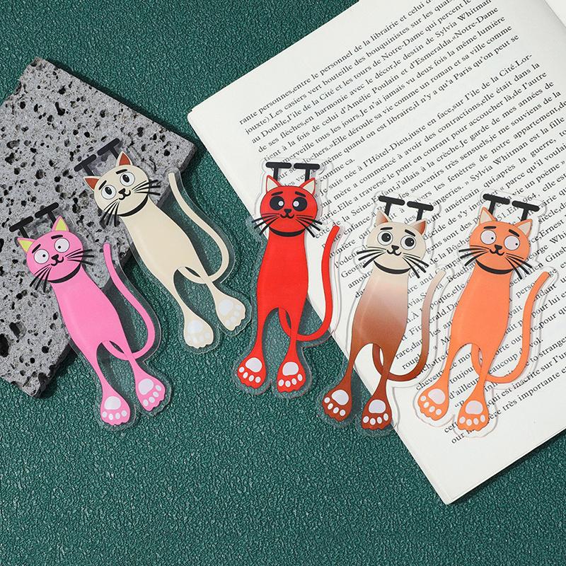 1 Pcs Kawaii Black Cat Bookmarks For Books 3D Plastic Stereo Animal Book Mark For Student Teacher'S Gifts Creative Stationery